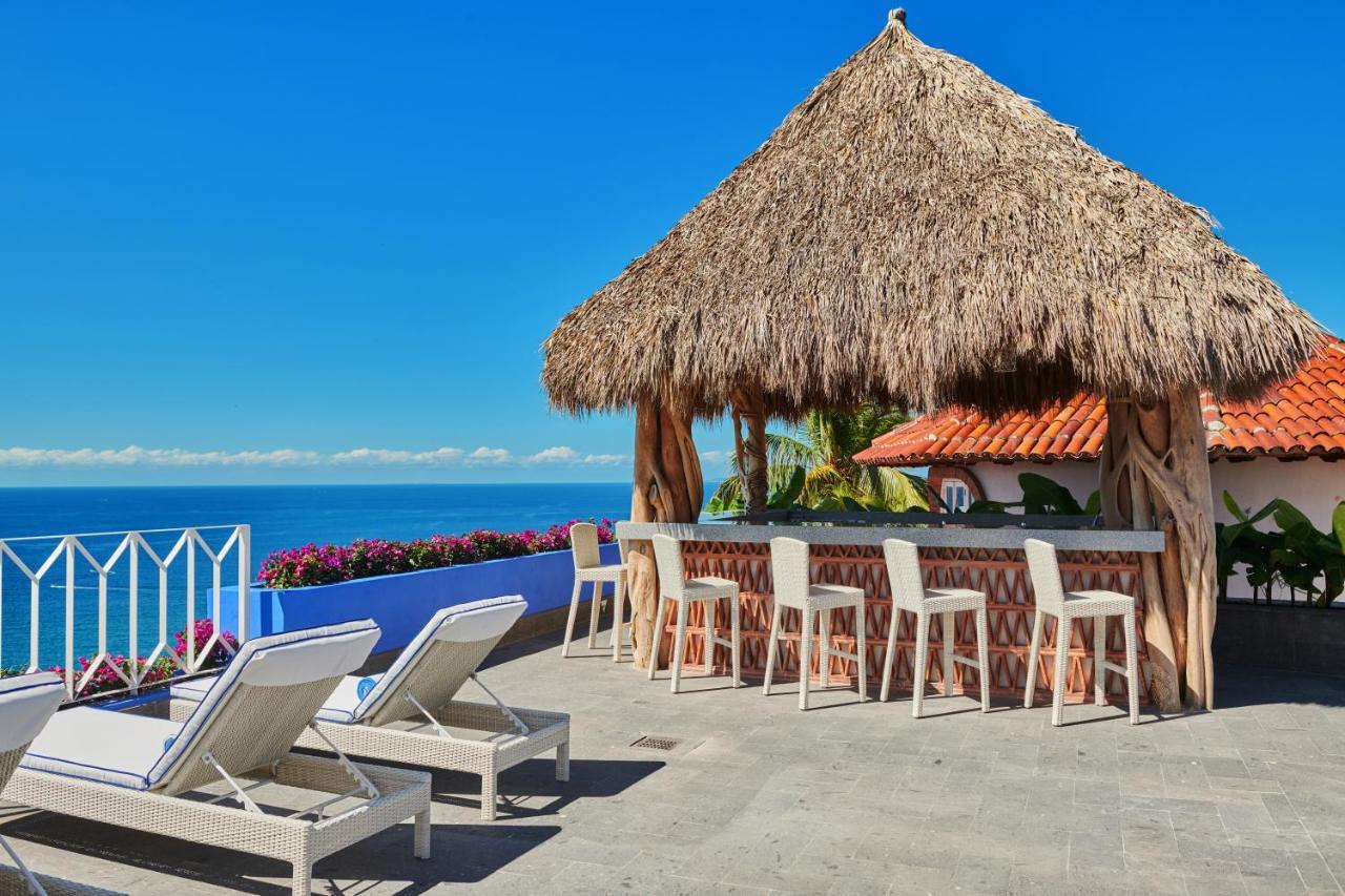 Hotel Luxury Patio Azul (Adults Only) Puerto Vallarta Eksteriør billede Rooftop bar at the Hotel El Ganchán