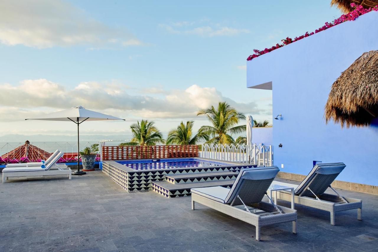 Hotel Luxury Patio Azul (Adults Only) Puerto Vallarta Eksteriør billede Rooftop pool at the Hotel Habita, Tulum, Mexico